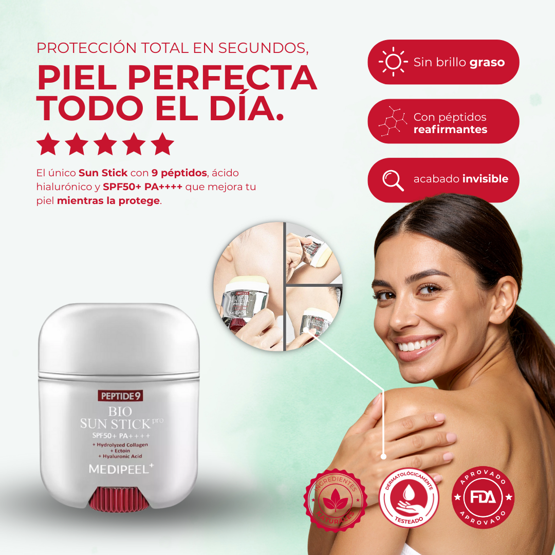 SÓLO HOY 1+1 GRATIS| Bio Sun Stick™ - Protector Solar SPF 50+ con Péptidos