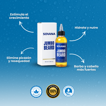 Sovana Jumbo Beard - Aceite estimulante para crecimiento de barba