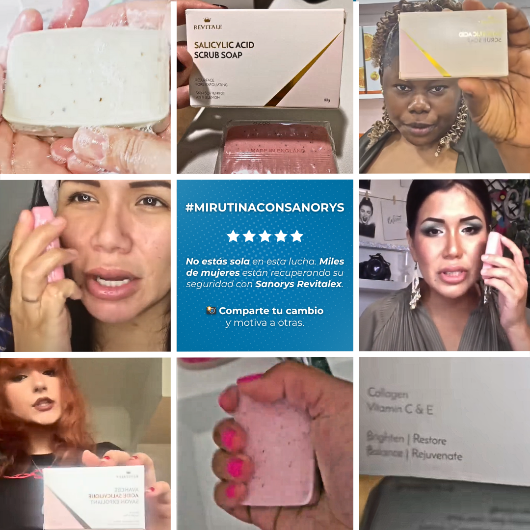 Sovana Revitalex - Jabón exfoliante con ácido salicílico anti-acné