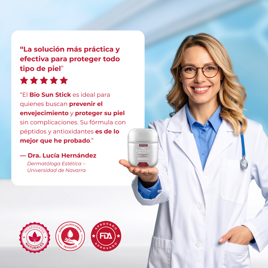 SÓLO HOY 1+1 GRATIS| Bio Sun Stick™ - Protector Solar SPF 50+ con Péptidos
