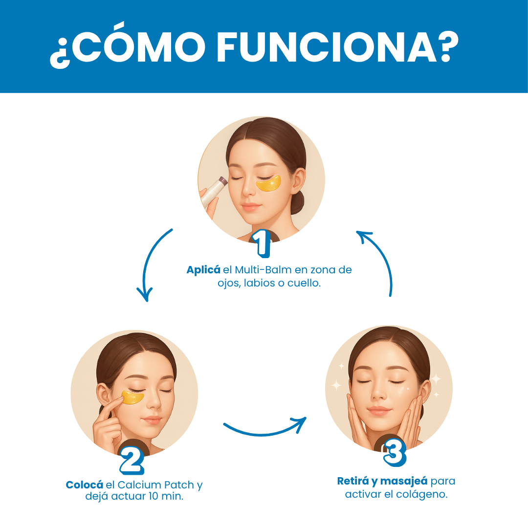 Duo Anti Edad - Barra de calcio antiarrugas + Parches de calcio