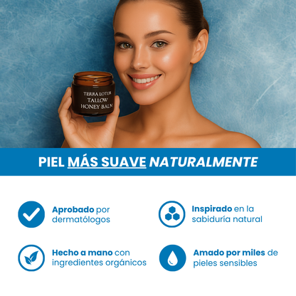 Sovana Terra Lotus - Bálsamo de sebo de res alimentado con miel cruda