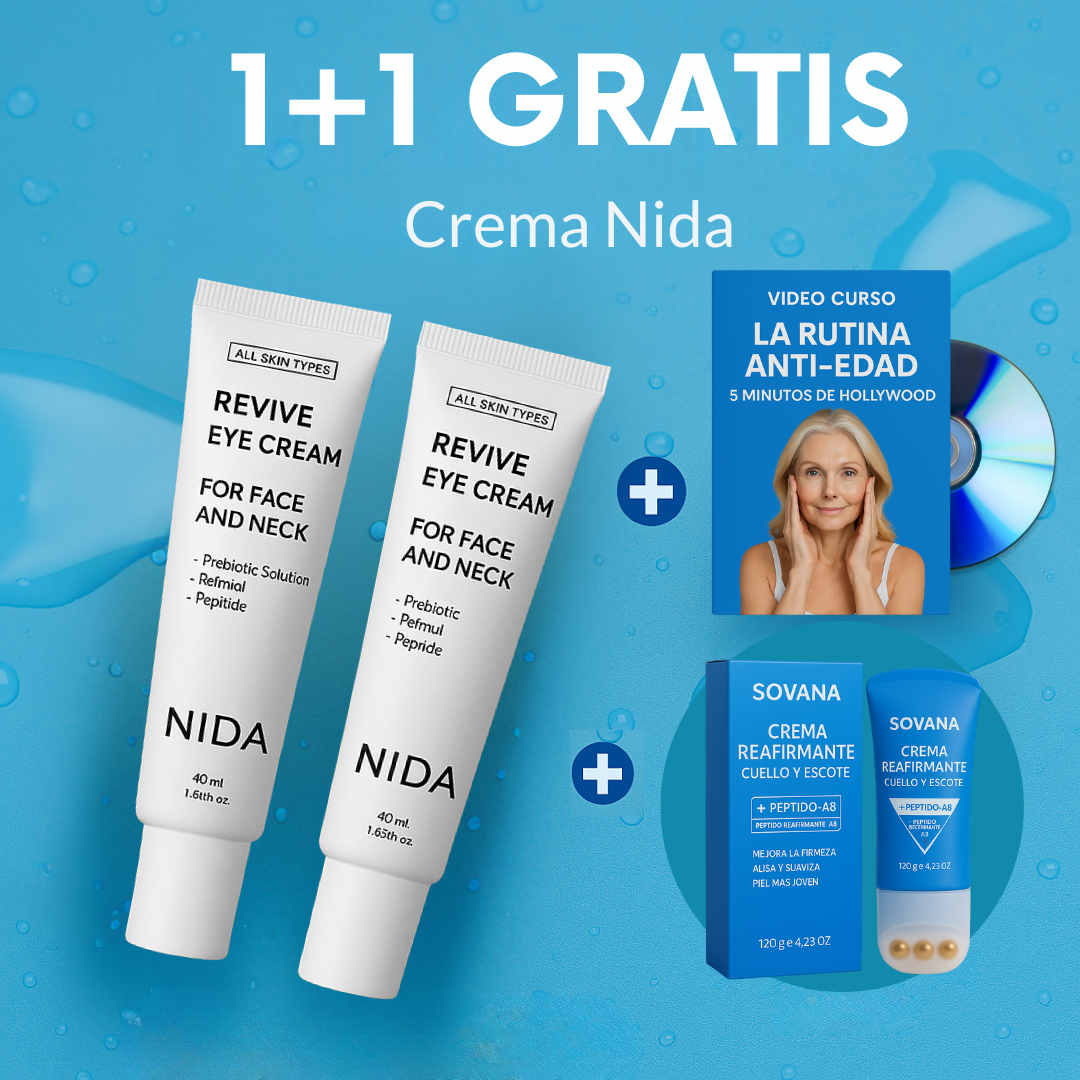 1+1 GRATIS| Nida™ - La solución definitiva para eliminar ojeras y bolsas del contorno de tus ojos